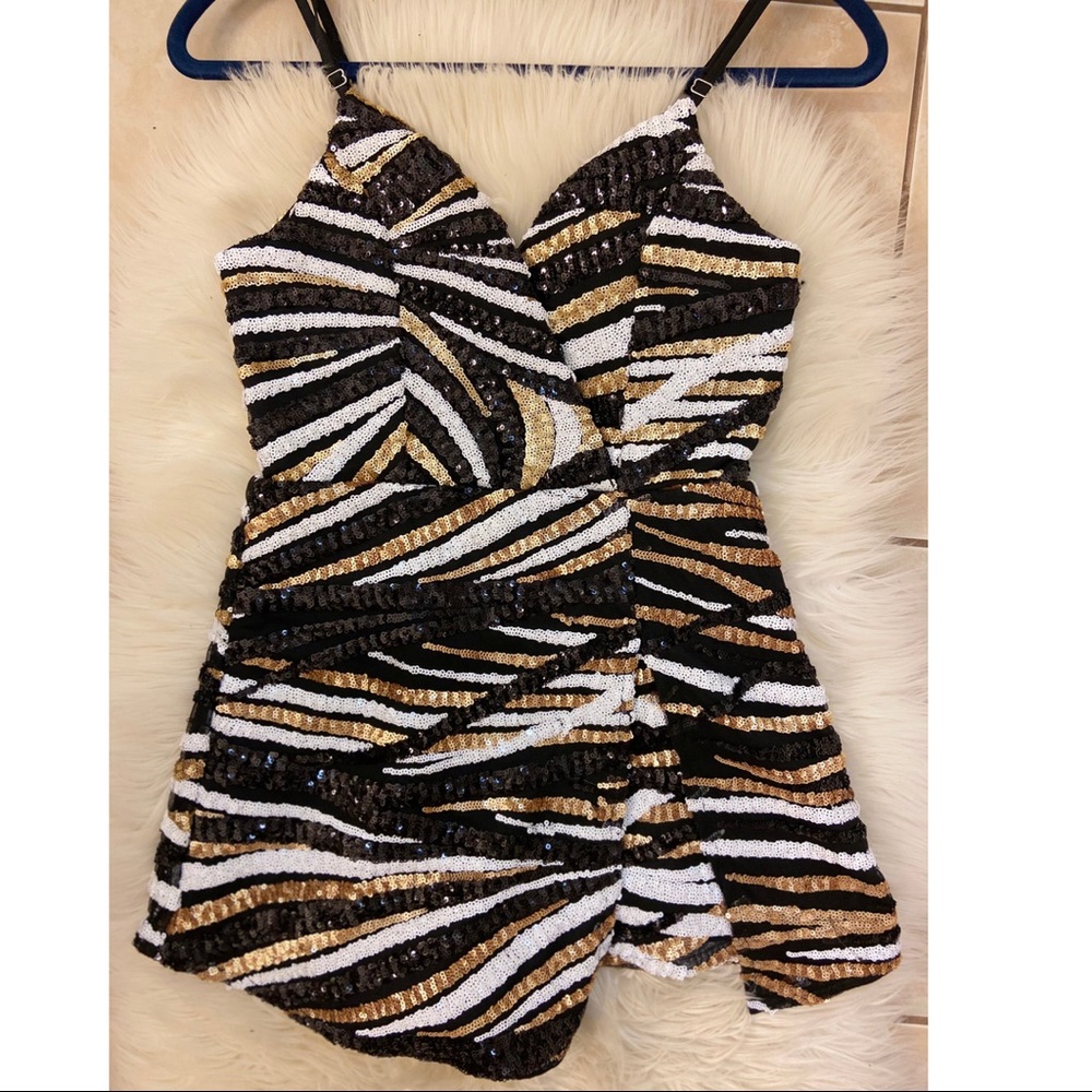 LUXXEL Sequin Romper